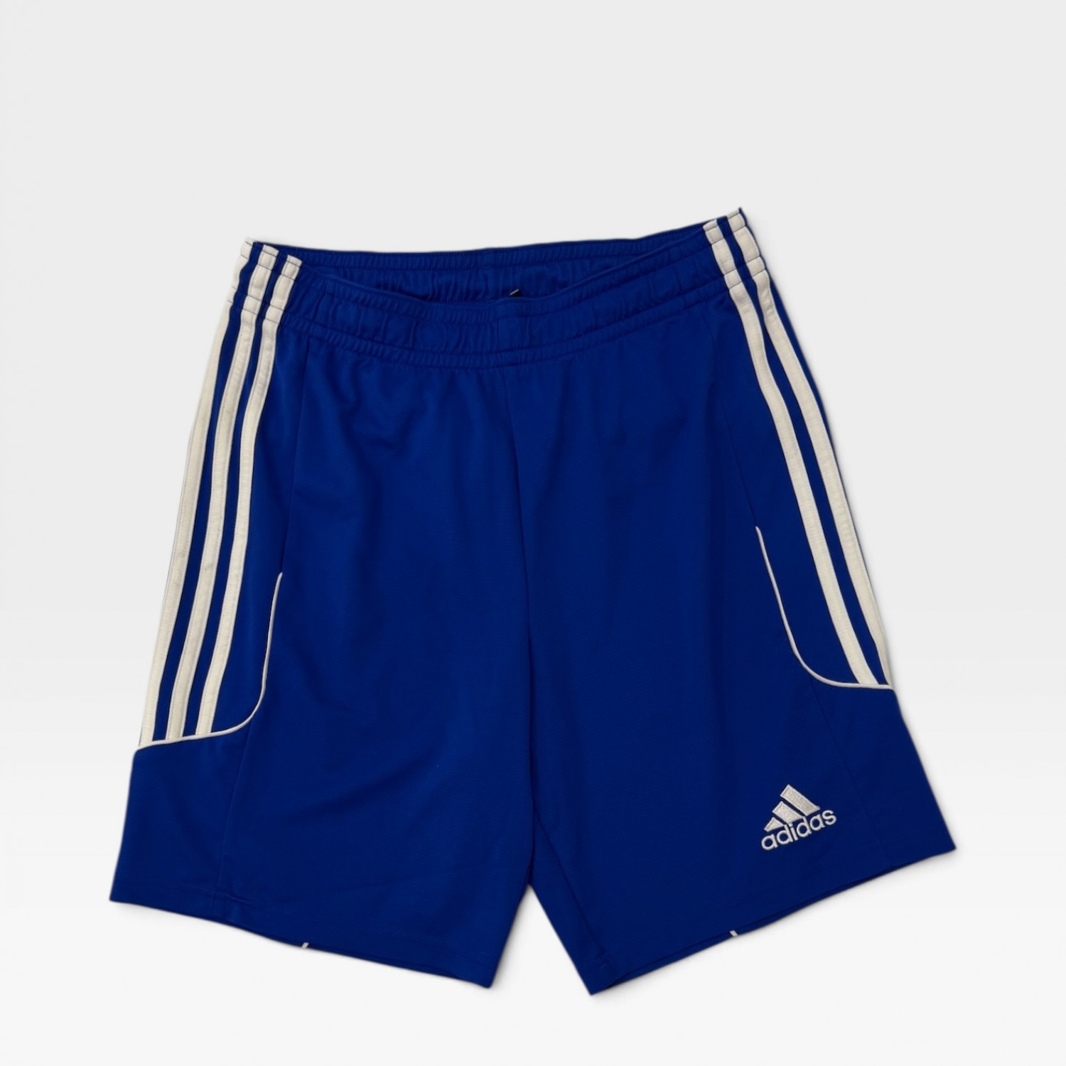 Adidas Climalite Μπλε Αθλητική Βερμούδα με Λευκές Ρίγες